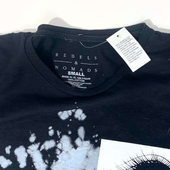 Rebels & Nomads Size Small Black Graphic T-Shirt - Picture 9 of 16